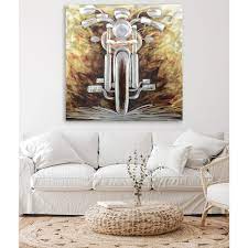 Vintage Motorcycle Metal Wall Art