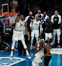 Giannis antetokounmpo is an unstoppable force who's only at the beginning of his journey. Team Lebron 178 164 Team Giannis Antetokounmpo Finishes On Losing Side Despite Scoring 38 Points Daily Mail Online
