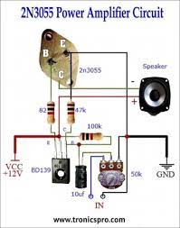 2n3055 power lifier circuit diagram