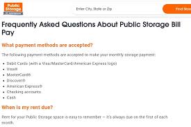 does public storage accept afterpay