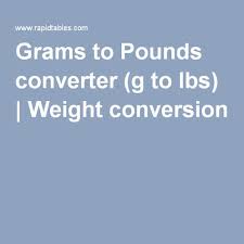 Grams To Pounds Converter G To Lbs Weight Conversion In
