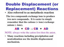 Ppt Double Displacement Or