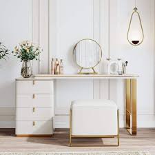 makeup vanity sets with 4 large drawers