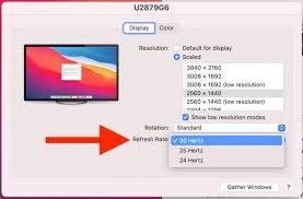 how to view display refresh rate on mac