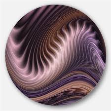 Purple Waves Fractal Wall Art