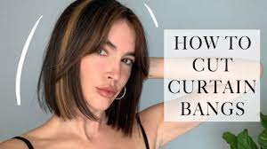 how to cut and style curtain bangs in