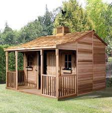 garden sheds with a covered front porch