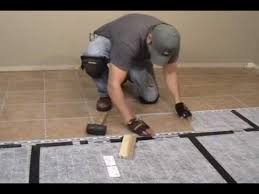 heated floor tile installation you