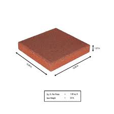 red square concrete step stone