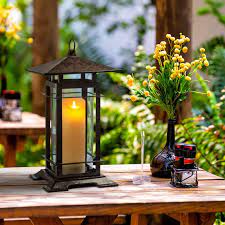 H Potter Lantern Cast Iron Glass