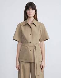 Lafayette 148 New York Women's Short-Sleeve Shirt Jacket