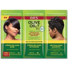 Go for shampoos that include hyaluronic acid, ceramides, malic acid, argan oil, olive oil, etc. Ors Olive Oil Touch Up No Lye Hair Relaxer Tri Pack