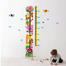 Animal Height Chart Wall Stickers