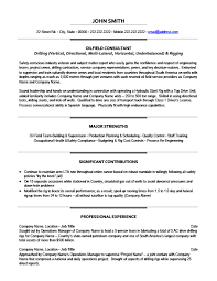 Oil And Gas Resume Templates Samples Examples Resume