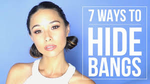 Part them to the side and french braid into your longer layers. 7 Easy Ways To Hide Your Bangs How To Style Bangs Youtube