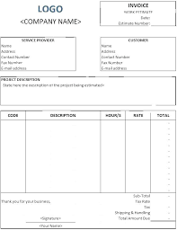 Blank Invoice Forms Printable Printable Print Free Invoice Blank