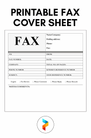 10 best printable fax cover sheet pdf