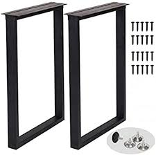 We pride ourselves on having the best designs, quality, and finishes for all of our metal table legs. Metal Table Legs Heavy Duty Square Tube Iron Desk Legs Set Of 2 28 Height 18 Wide Industrial Furniture Legs Dining Table Legs Modern Coffee Table Legs Amazon Com