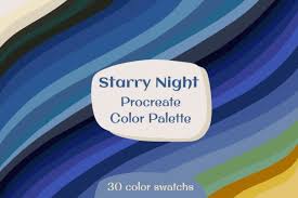 starry night color palette grafik von