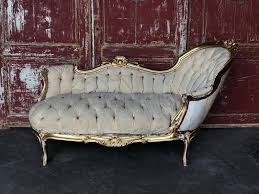 antique french gilded lounge chair