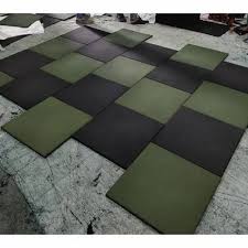prw black and green gym flooring rubber