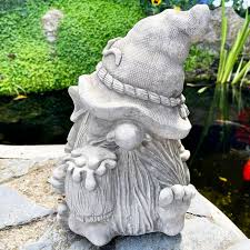 Stone Drinking Gnome Garden Ornament