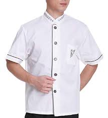 Amazon Com Yihujiuben Mens Chef Jacket Chefs Short Sleeve