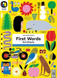 First Words Art Charts Learn 100 First Words With 12