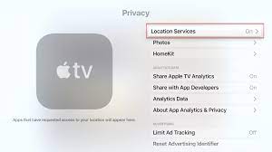 your apple tv location services settings