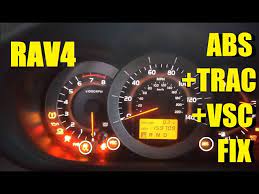 toyota rav4 abs trac vsc warning light