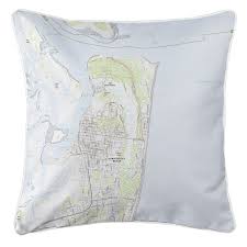 Fl Fernandina Beach Fl 2018 Topo Map Pillow In 2019