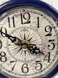 Nautical Compass 10 Shelf Clock