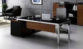Office Desk In Glass And Steel Modern