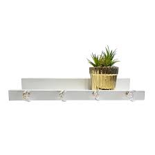 Ledge Wall Shelf With Moon Hooks 15in