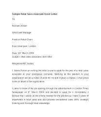 Retail Sales Cover Letter Samples Cover Letter Examples Retail