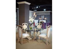 60 Round Glass Dining Table Set