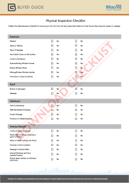 ing physical inspection checklist