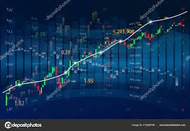 Candlestick Chart Financial Market Vector Background Graphic