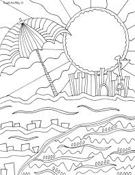 Beach coloring pages printable coloring pages for kids: Beach Coloring Pages Doodle Art Alley