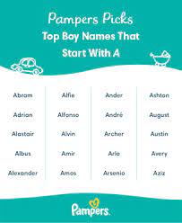 top baby boy names that start with a