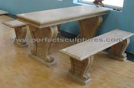 Stone Marble Garden Table Bench For