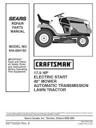 Craftsman Tractor Parts Manual 944 604150