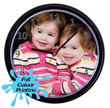 Personalised Clock Image Text Wall
