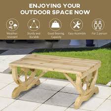 Outsunny 2 Person Natural Wood Outdoor