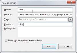add ping to address bar in firefox and
