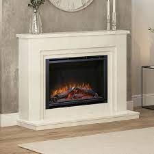 Wayland Electric Marble Fireplace