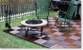 Wooden Patio Deck Tiles Snap Together