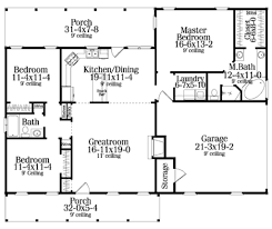 1500 square feet (353 square meter) total bedrooms : Country Style House Plan 3 Beds 2 Baths 1492 Sq Ft Plan 406 132 House Plans One Story New House Plans Country House Plans