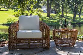 teak wicker outdoor furniture on