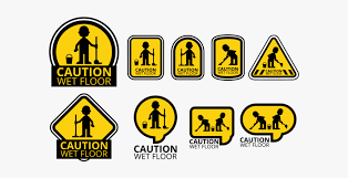 wet floor icons vector health